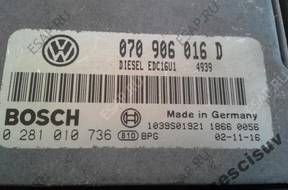 БЛОК УПРАВЛЕНИЯ   ДВИГАТЕЛЕМ VW TOUAREG 070906016D