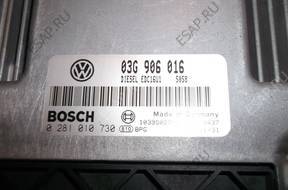 БЛОК УПРАВЛЕНИЯ ДВИГАТЕЛЕМ VW TOURAN 2.0 TDI 03G906016