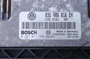 БЛОК УПРАВЛЕНИЯ ДВИГАТЕЛЕМ VW TOURAN 2.0 TDI 03G906016EH