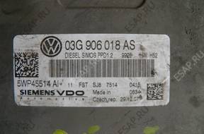 БЛОК УПРАВЛЕНИЯ  ДВИГАТЕЛЯ VDO 5WP45514 AI /VW