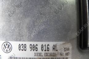 БЛОК УПРАВЛЕНИЯ  ДВИГАТЕЛЯ VW T5  1,9TDI  038 906 016 AL