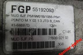 БЛОК УПРАВЛЕНИЯ ECU 55192093 FIAT PUNTO 1.3 JTD