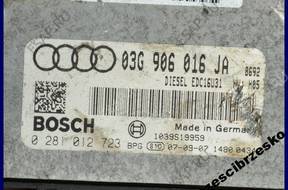 БЛОК УПРАВЛЕНИЯ ECU AUDI A4 1.9 03G906016JA 0281012723