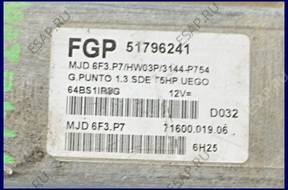 БЛОК УПРАВЛЕНИЯ ECU FIAT GRANDE PUNTO 1.3 FGP 51796241