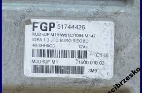 БЛОК УПРАВЛЕНИЯ   ECU FIAT IDEA 1.3 FGP 51744426