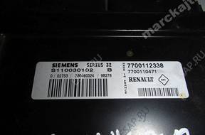 БЛОК УПРАВЛЕНИЯ ECU SIEMENS S110030102B TWINGO SIRIUS 32