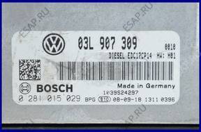 БЛОК УПРАВЛЕНИЯ ECU VW PASSAT CC 2.0 03L907309 0281015029