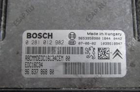 БЛОК УПРАВЛЕНИЯ   EDC16C34 9653958980 JUMPY 2007 год,