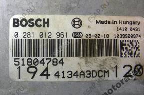 БЛОК УПРАВЛЕНИЯ FIAT  0281012961 51804784