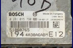 БЛОК УПРАВЛЕНИЯ   FIAT  1.9 JTD 0281015790
