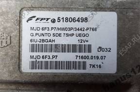 БЛОК УПРАВЛЕНИЯ FIAT 199 PUNTO MJD 6F3.P7 51806498 БЕЗ КОДА