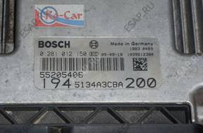 БЛОК УПРАВЛЕНИЯ Fiat  2.4 20V 55205406 0281012150