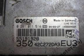 БЛОК УПРАВЛЕНИЯ FIAT ALFA 0281011514 55191928 EU3