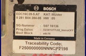 БЛОК УПРАВЛЕНИЯ FIAT DUCATO 0281B04284 EDC16C39