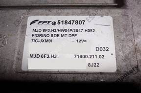 БЛОК УПРАВЛЕНИЯ FIAT FIORINO 51847807 mjd6f3.h3