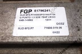 БЛОК УПРАВЛЕНИЯ FIAT G.PUNTO 51796241 mjd6f3.p7