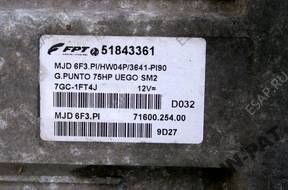 БЛОК УПРАВЛЕНИЯ FIAT GRANDE PUNTO 51843361 FPT MJD 6F3.PI