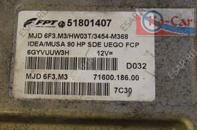 БЛОК УПРАВЛЕНИЯ Fiat Idea 1.3 90HP 51801407 MJD6JF.M3
