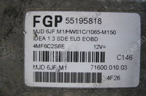 БЛОК УПРАВЛЕНИЯ FIAT IDEA 1.3 JTD   55195818