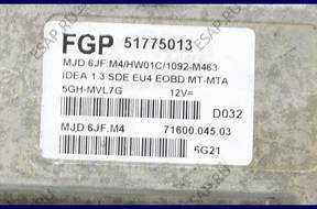 БЛОК УПРАВЛЕНИЯ FIAT IDEA 1.3 SDE FGP 51775013 51781531