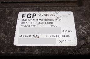 БЛОК УПРАВЛЕНИЯ FIAT IDEA 51768656 mjd6jf.m1 БЕЗ КОДА