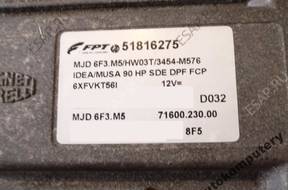 БЛОК УПРАВЛЕНИЯ FIAT LANCIA 51816275 mjd6f3.m5 БЕЗ КОДА