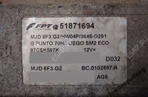 БЛОК УПРАВЛЕНИЯ FIAT PUNTO 51871694 mjd6f3.g2