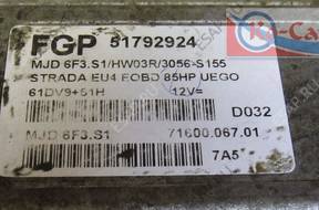 БЛОК УПРАВЛЕНИЯ Fiat Strada 1.3 85HP 51792924 MJD6F3.S1