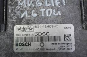 БЛОК УПРАВЛЕНИЯ FIESTA MK6 1.6 TDCI 6S61-12A650-VC