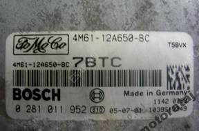 БЛОК УПРАВЛЕНИЯ FORD 0281011952 4M6112A650BC 7BTC
