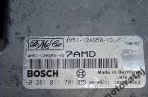 БЛОК УПРАВЛЕНИЯ FORD 1.6 0281011701 4M51-12A650-YD 7AMD