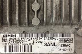 БЛОК УПРАВЛЕНИЯ FORD 4M51-12A650-JL 5WS40303K-T SID202