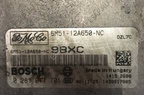 БЛОК УПРАВЛЕНИЯ FORD 6M5112A650NC 0281011701 9BXC