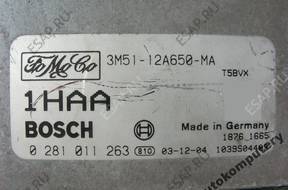 БЛОК УПРАВЛЕНИЯ FORD C-MAX 3m5112a650ma 0281011263 1haa