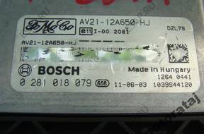 БЛОК УПРАВЛЕНИЯ FORD ДИЗЕЛЬ 0281018079 AV21-12A650-HJ