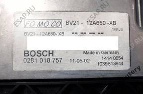 БЛОК УПРАВЛЕНИЯ FORD FIESTA bv2112a650xb 0281018757