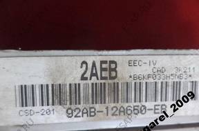 БЛОК УПРАВЛЕНИЯ FORD FIESTA ESCORT 92FB12A650EB 2AEB