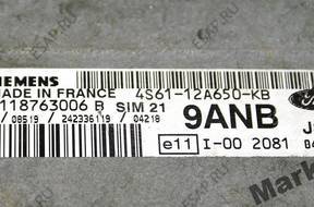 БЛОК УПРАВЛЕНИЯ FORD FIESTA MK6 1.3 4S61-12A650-KB 9ANB