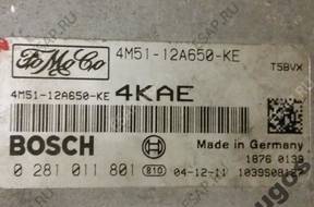 БЛОК УПРАВЛЕНИЯ Ford Focus 0281011801 4M51-12A650-KE