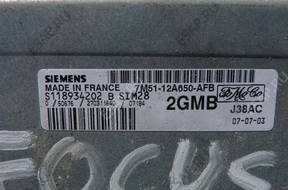 БЛОК УПРАВЛЕНИЯ FORD FOCUS 2 1.6B 7M51-12A850-AFB