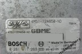 БЛОК УПРАВЛЕНИЯ FORD FOCUS 4m5112a650nd 0281011263 6bme