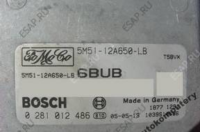 БЛОК УПРАВЛЕНИЯ FORD FOCUS 5m5112a650lb 0281012486 6bub
