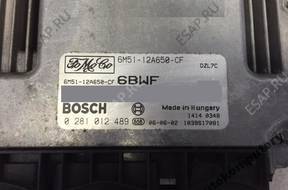 БЛОК УПРАВЛЕНИЯ FORD FOCUS 6m5112a650cf 0281012489 6bwf