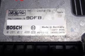 БЛОК УПРАВЛЕНИЯ FORD FOCUS 7m5112a650tb 0281012488 9dfb