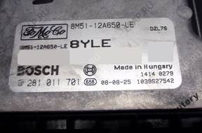 БЛОК УПРАВЛЕНИЯ FORD FOCUS 8m5112a650le 0281011701 8yle