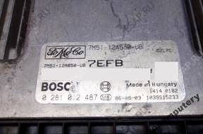 БЛОК УПРАВЛЕНИЯ FORD MAZDA 3 7m5112a650ub 0281012487 7efb