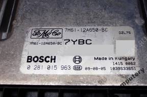 БЛОК УПРАВЛЕНИЯ FORD MAZDA 3 7m6112a650bc 0281015963 7ybc