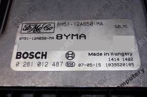 БЛОК УПРАВЛЕНИЯ FORD MAZDA 3 8m5112a650ma 0281012487 8yma