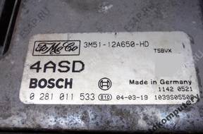 БЛОК УПРАВЛЕНИЯ FORD MAZDA 3m5112a650hd 0281011533 4asd