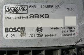 БЛОК УПРАВЛЕНИЯ FORD MAZDA 6m5112a650nb 0281011701 9bxb